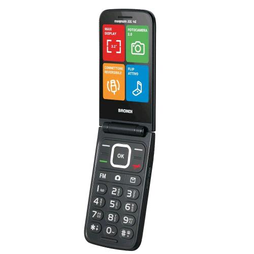BRONDI MAGNUM XXL 4G DUAL SIM 3.2" CLAMSHELL FLIP ATTIVO TASTI RETROILLUMINATI M