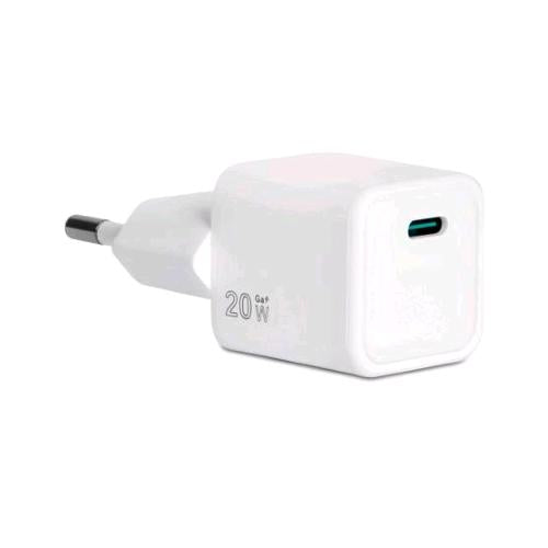 VULTECH CARICABATTERIE DA RETE GaN PD 20 W QC 3.0 - 1 PORTA USB-C BIANCO