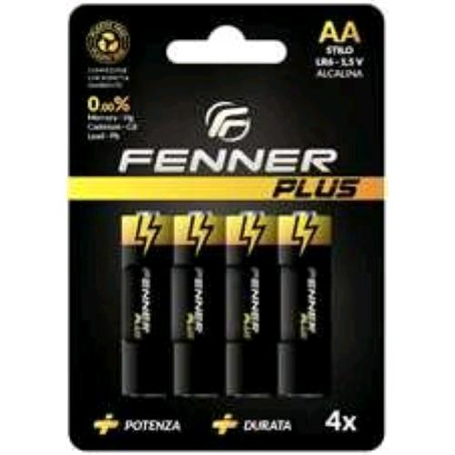 FENNER PLUS FN-LR6 BATTERIE ALCALINE STILO AA BLISTER DA 4 PZ. CONF 12 Pz. TOTAL