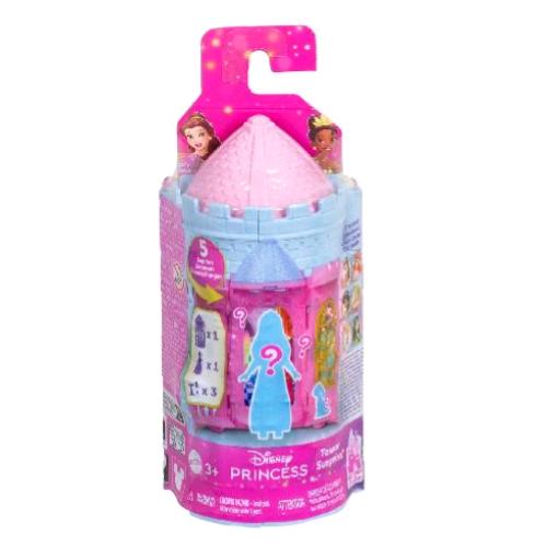 MATTEL DISNEY PRINCESS TORRE A SORPRESA SET IMPILABILE CON MINI BAMBOLINA E 4 AC
