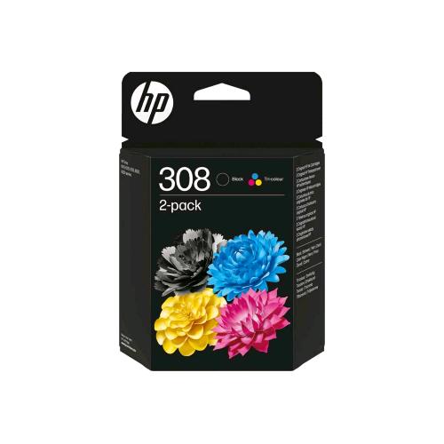 HP 308 TRI PACK NERO GIALLO CIANO MAGENTA 160 PAGINE CONF 2 Pz.