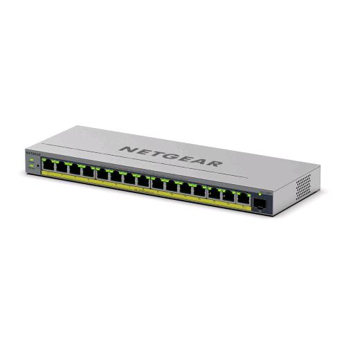 NETGEAR EASY SMART GS116EPP-100EUS SWITCH GESTITO L3 16 PORTE - 1 x 10/100/1000