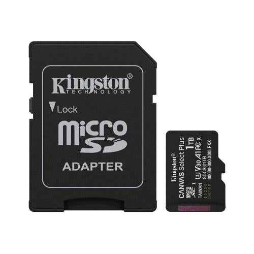 KINGSTON CANVAS SELECT PLUS SCHEDA DI MEMORIA MICROSD 1TB MICROSDXC GEN3 150MB/s