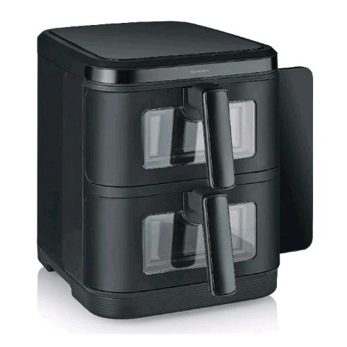 SEVERIN FR2468 FRIGGITRICE AD ARIA 2 CESTELLI DA 5,5 LT 2600W 9 PROGRAMMI NERO