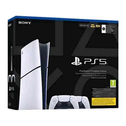 SONY PS5 825GB DIGITAL EDITION WHITE + 2 DUALSENSE CONTROLLER BUNDLE