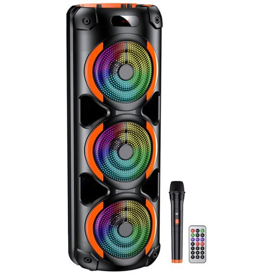 Cassa acustica 3x8" 40W Bluetooth/Scheda SD/USB con telecomando e microfono