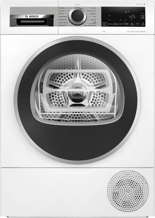 Asciugatrice Bosch WQG245D0IT a pompa di calore 9 kg Classe C - immagine prodotto