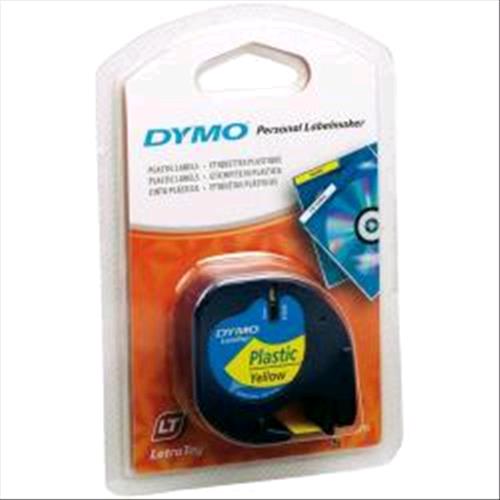 DYMO LETRATAG NASTRO DYMO LT IN PLASTICA 12MMX4MT - GIALLO