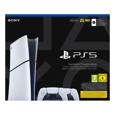 Sony – PlayStation 5 Edizione Digitale Slim 825 GB + 2 DualSense Bianca Italia