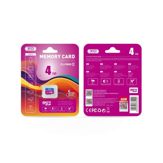 Memory card 4GB XO microSDHC cl. 10