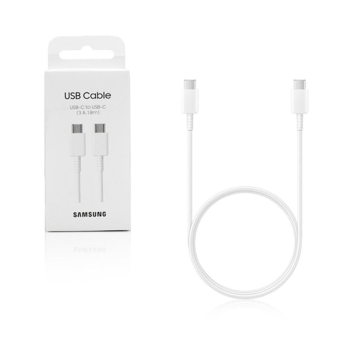 CAVO DATI/CARICA PER SMARTPHONE TYPE-C / TYPE-C SAMSUNG 3A 1,8M EP-DX310JWEGEU W