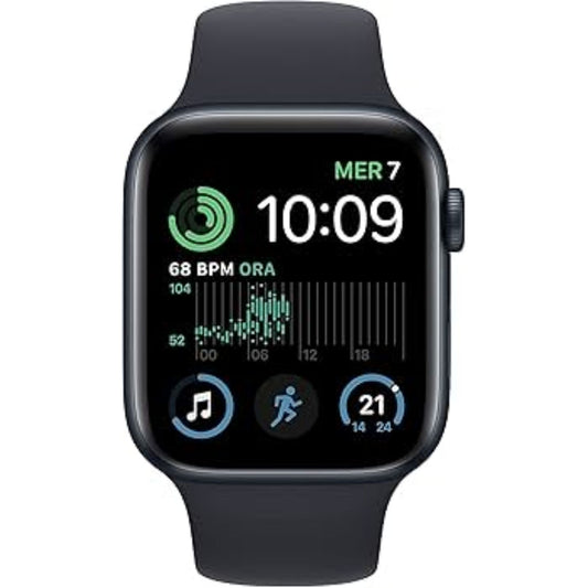 SMARTWATCH APPLE WATCH SE 2 44MM GPS ALLUMINIO MEZZANOTTE CON CINTURINO SPORT ME