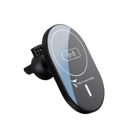 CARICABATTERIA DA AUTO 15W SENZA FILO TECHMADE CAVO USB TM-C20