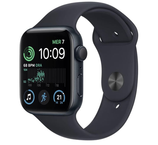 SMARTWATCH APPLE WATCH SE 2 44MM GPS ALLUMINIO MEZZANOTTE CON CINTURINO SPORT ME