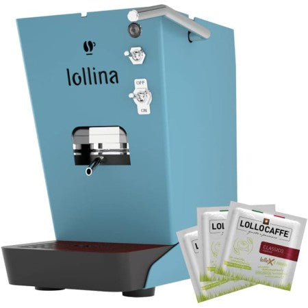 MACCHINA DA CAFFE' LOLLO CAFFE' LOLLINA BASIC TURCHESE + BOX 40 CIALDE LOLLO MIX