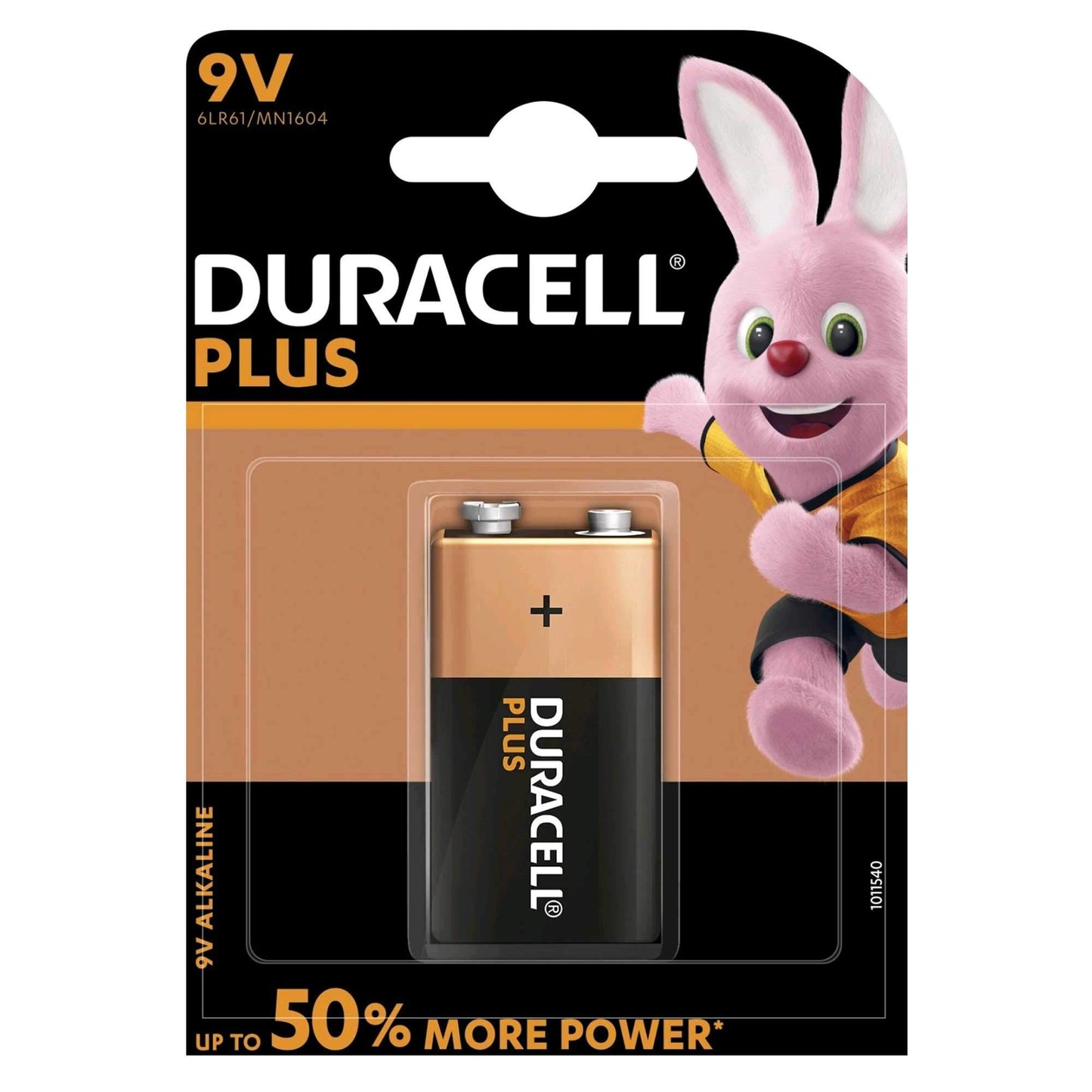 BATTERIA 9V ALCALINA 1PZ DURACELL PLUS POWER MN1604
