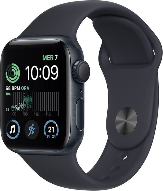 SMARTWATCH APPLE WATCH SE 2 40MM GPS ALLUMINIO MEZZANOTTE CON CINTURINO SPORT ME
