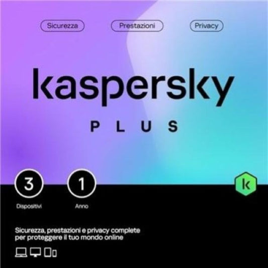 SOFTWARE KASPERSKY SLIMBOX PLUS 3 DISPOSITIVI KL1042T5CFS-SSB