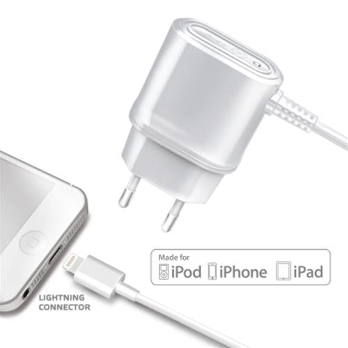 CELLY APPLE iPHONE CARICABATTERIE DA RETE CONNETTORE LIGHTNING 1A COLORE BIANCO