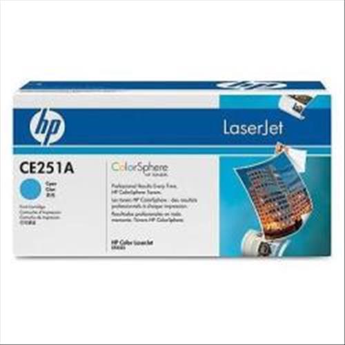 HP CE251A TONER CIANO PER COLOR LASERJET CP3525X-CP3525DN-CP3525N- CM3530 MFP- L