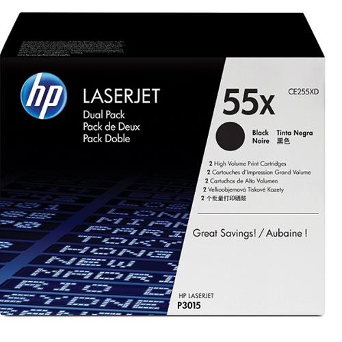 HP 55XD CONFEZIONE 2 TONER NERO PER LASERJET P3015D-PRO M521DN-PRO M521DW-M525DN