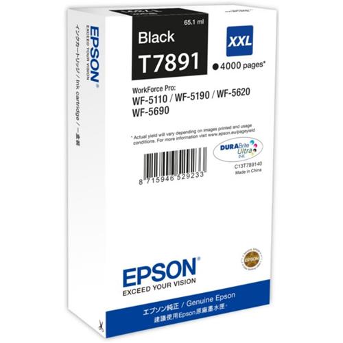 EPSON T7891 TANICA NERO PER WORKFORCE PRO WF-5110DW/WF-5190DW/WF-5620DWF/WF-5690