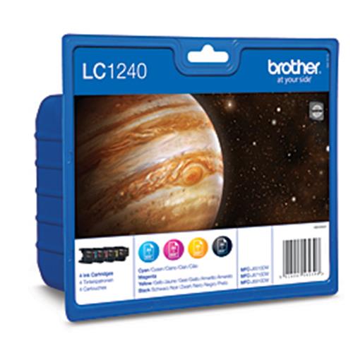 BROTHER MULTIPACK LC-1240VALBP CARTUCCE NERO + GIALLO + CIANO + MAGENTA