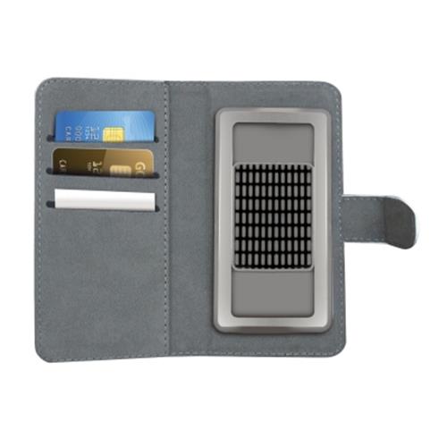 CELLY CUSTODIA UNIVERSALE TAGLIA XXL A PORTAFOGLIO IN ECOPELLE COLORE BIANCO/GRI