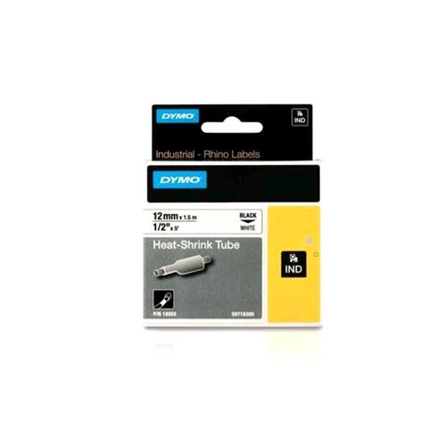 DYMO D1 RHINOPRO NASTRO IN VINILE 12MM X 5.5MT COLORE BIANCO STAMPA NERO (18444)