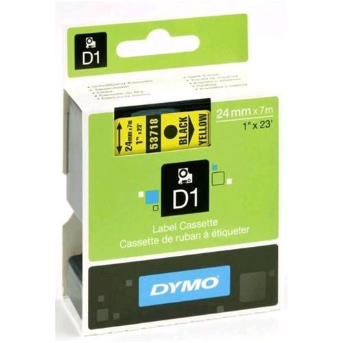 DYMO D1 NASTRO 24MM X 7MT COLORE GIALLO STAMPA NERO (S0720980A)