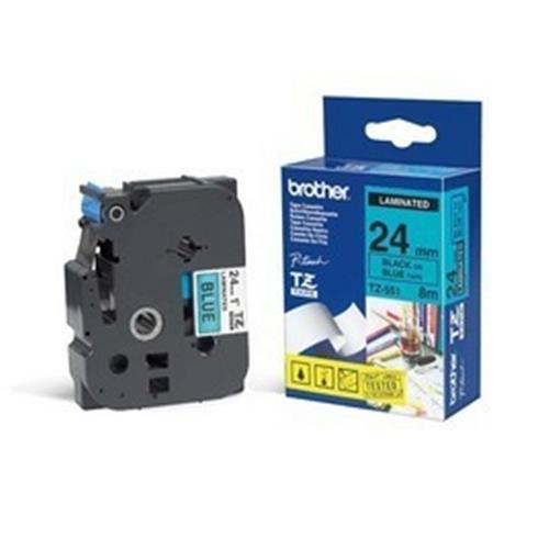 BROTHER TZE551 NASTRO TZ 24MM COLORE BLU STAMPA NERO