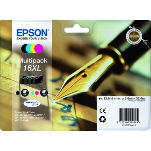 EPSON MULTIPACK 16 XL 4 CARTUCCE NERO+MULTICOLOR