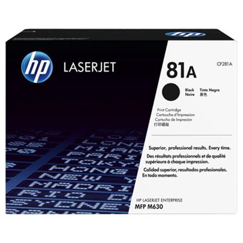HP 81A TONER NERO PER MFP M630 10.500PG (CF281A)