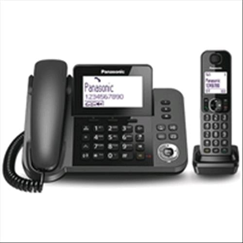 PANASONIC KX-TGF310EXM 2 IN 1 CORDLESS DECT + TELEFONO DA TAVOLO COLORE NERO