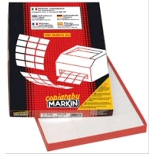 MARKIN 210C542 CONF 600 ETICHETTE AUTOADESIVE 148.5x70 MM COLORE BIANCO FINITURA