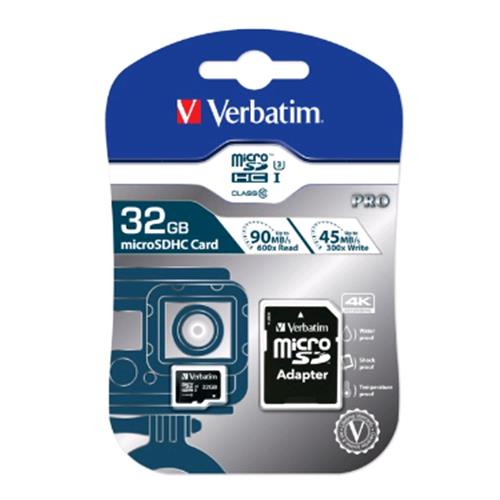VERBATIM 47041 MICRO SD HC 32GB CLASSE 10 FUNZIONE PROTEZIONE DATI CON ADATTATOR