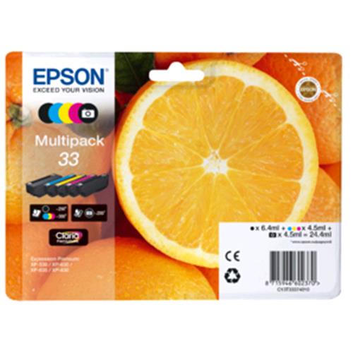 EPSON MULTIPACK 33 CONFEZIONE 5 CARTUCCE NERO + MULTICOLOR
