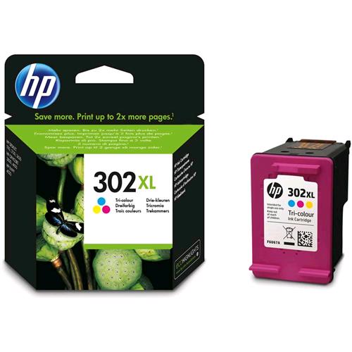 HP 302XL CARTUCCIA XL MULTICOLOR GIALLO/CIANO/MAGENTA PER STAMPANTI HP DDESKJET/