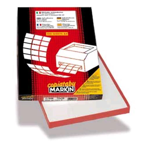 MARKIN 210C556 CONFEZIONE 4.800 ETICHETTE ADESIVE 24.75x52.50 MM COLORE BIANCO F