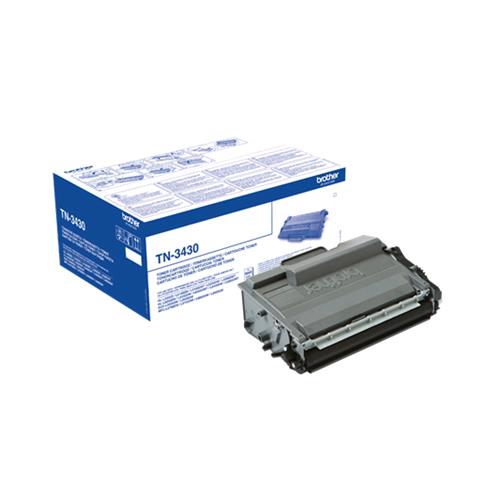 BROTHER TN-3430 TONER NERO PER HL-L5000D/L5100DN/L6400DW/L6400DWT DCP-L5500DN/L6