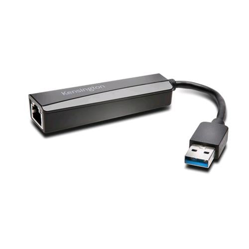 KENSINGTON UA0000E ADATTATORE ETHERNET USB 3.0 MASCHIO/RJ-45 FEMMINA COLORE NERO