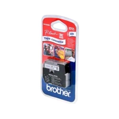 BROTHER MK233B NASTRO TIPO M IN BLISTER CON ALLARME 12MMx8MT COLORE BIANCO STAMP