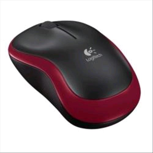 LOGITECH M185 MOUSE OTTICO WIRELESS NERO ROSSO