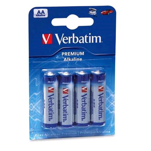 VERBATIM 49921 AA BATTERIA ALCALINA STILO 1.5 V CONF. 4 Pz.