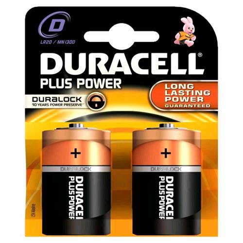 DURACELL POWER PLUS POWER BATTERIA ALCALINA TORCIA CONF. 2 Pz