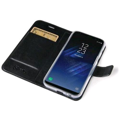 CELLY SAMSUNG GALAXY S8+ CUSTODIA A PORTAFOGLIO IN ECOPELLE COLORE NERO