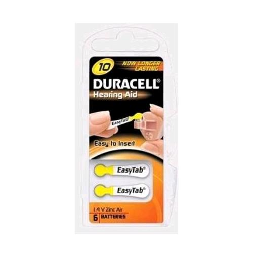 DURACELL EASYTAB 10 ACUSTICA CONFEZIONE 6 BATTERIE PER APPARECCHI ACUSTICI