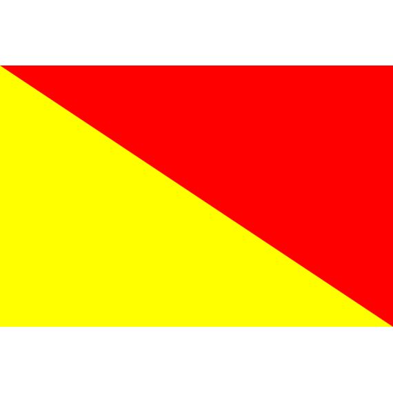 Bandiera nautica di segnalazione "O" Oscar 100x340cm