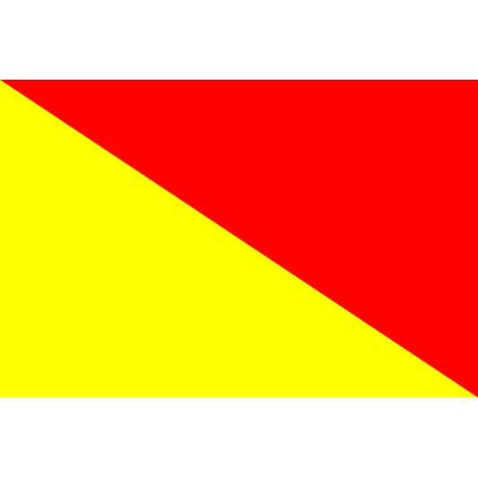 Bandiera nautica di segnalazione "O" Oscar 100x340cm