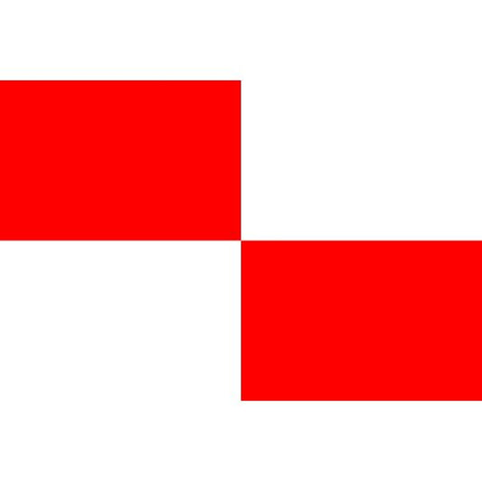 Bandiera nautica di segnalazione "U" Uniform 150x180cm